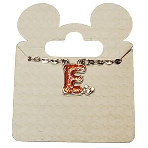 Disney Letter E Initial Necklace New